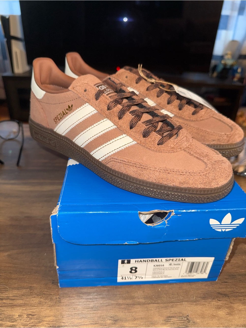 adidas Handball Spezial Suede Sneakers — Brown & White